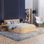 Manželská postel AJKmeble 120x200 dub craft