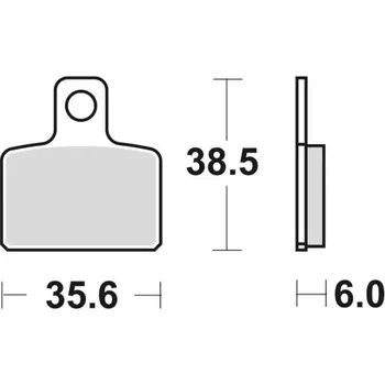 Brzdová destička brzdové destičky, BRAKING (semi-metalická směs SM1) 2 ks v balení M501-165