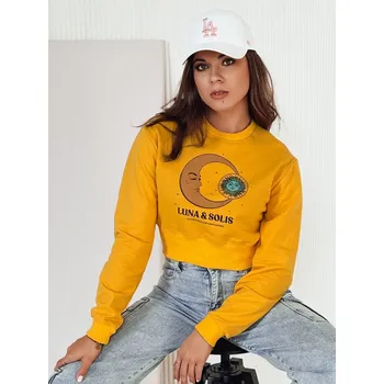 Dámská mikina Žlutá crop mikina LUNA & SOLIS DStreet oranžová 3083135