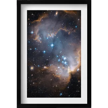 Obraz Závěsný obraz rámeček černé barvy Fotografie NASA kosmos a hvězdy 40x60 cm