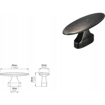 Nábytková úchytka SIRO 2441-56ZN75 efekt kartáčovaného železa