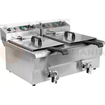 Stolní pila Fritéza 2-komorová s vypouštěcím ventilem 2x12 l | YATO, YG-04634