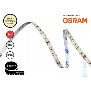 LED páska LED PÁSEK Osram 2835 12W 24V IP20 120 LED/m 4000K RA>92 na metry 1 m