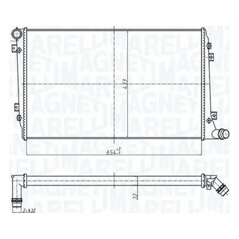 Chladič motoru Chladič, chlazení motoru MAGNETI MARELLI BM1673