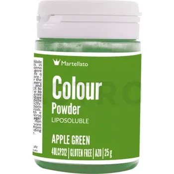 Výroba svíčky Barvivo potravinářské rozpustné v tucích 25 g - jablečná zeleň | MARTELLATO, Colour powder
