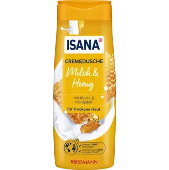 Sprchový gel ISANA Krémový Sprchový gel mléko a med 300 ml