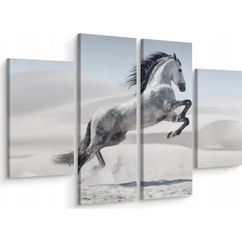 Obraz Čtyřdílný obraz KŮŇ v poušti 3D dekorace 200x150