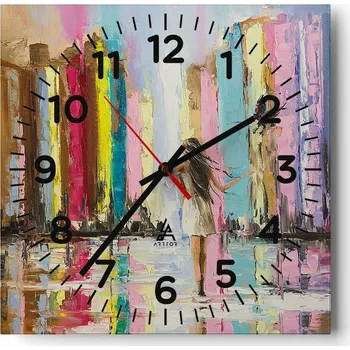 Hodiny Nástěnné hodiny do obýváku 40x40 Abstrakce Tiché hodiny Skleněné hodiny Bez hlučnosti