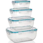 dóza hermetická LEYA obdél.sada 4díl.(0.4,0.8,1.2,2.3l) PH TRA/TYRK