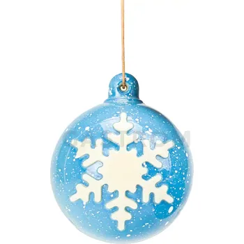 Čokoládová tyčinka 3D forma - vánoční baňky se sněhovou vločkou 6x 60x72 mm | MARTELLATO, 20SR104