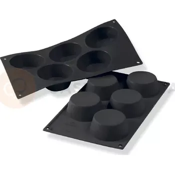 Kuchyňská sůl Silikonová forma pro monoporce, 5 otvorů 81x32 mm - 30SF024 | MARTELLATO, Muffins