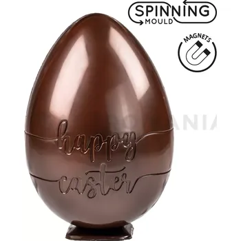 Čokoládová tyčinka 3D forma pro rotační stroj - s nápisem Happy Easter 156x228 mm | MARTELLATO, 20SR022A
