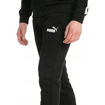 Tepláky Puma černé bavlněné dlouhé velikost S