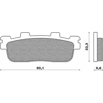 Brzdová destička brzdové destičky, NEWFREN (směs SCOOTER ELITE ORGANIC) 2 ks v balení M502-941