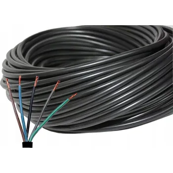 elektrický kabel Prodlužovací kabel H05VV-F OWY 5x1,5 mm² - černý, 25 metrů