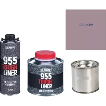 Autolak HB BODY 955 RAPTOR tough liner - 2k polyuretan textura set/báze + tužidlo + barva /RAL 4009 900ml HB_10067