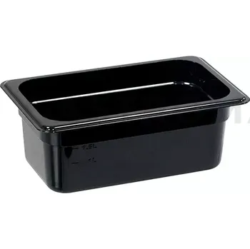 Gastro oděv Polykarbonátová nádoba, černá, GN 1/4, 100 mm | STALGAST, Bufet