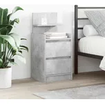 vidaXL Noční skříňky se 2 zásuvkami 2 ks Betonová šedá 38x34x80 cm