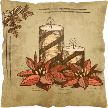 Povlak na dekorativní polštářek DEKORAČNÍ POVLEČENÍ NA POLŠTÁŘEK VÁNOČNÍ MOTIV 40x40 cm - POVLEK NA POLŠTÁŘEK S VÁNOČNÍM VZOREM DÁREK