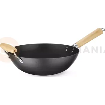 Nádobí Wok s dřevěnou rukojetí, 324x565 mm | HENDI, 627907