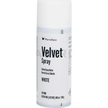 Potravinářské barvivo Semiš ve spreji 400 ml - bílý | MARTELLATO, Velvet spray