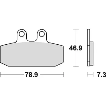 Brzdová destička brzdové destičky, BRAKING (semi-metalická směs SM1) 2 ks v balení M501-110