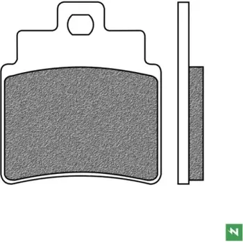 Brzdová destička brzdové destičky, NEWFREN (směs SCOOTER ELITE ORGANIC) 2 ks v balení M502-968