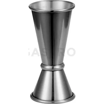 Trekingová hůl Barmanská odměrka, oboustranná, černá, 0,025-0,05 l | STALGAST, 474307