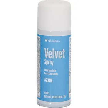 Potravinářské barvivo Semiš ve spreji 400 ml - azurový | MARTELLATO, Velvet spray