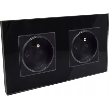 Elektrická zásuvka Černá nástěnná Elektrická Zásuvka B-line