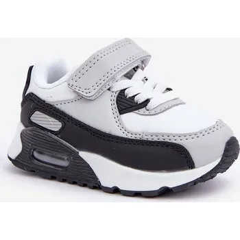 FR1 Dětské Kožené Sportovní Boty Na Platformě Černo-Bílé Lori Boto šedá 3222262