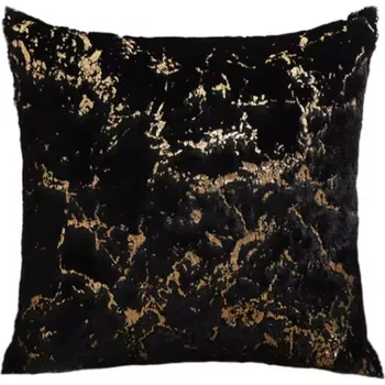 Povlak na polštářek Luxusní povlak na polštář "Nordic Golden" (43x43 cm) Barva: Černá