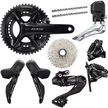 Sada komponentů pro jízdní kolo Kompletní sada Shimano 105 Di2 R7170 52-36, 172,5 mm