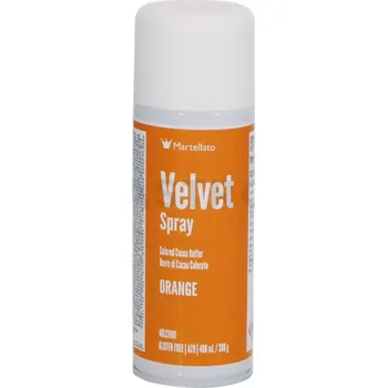 Potravinářské barvivo Semiš ve spreji 400 ml - oranžový | MARTELLATO, Velvet spray