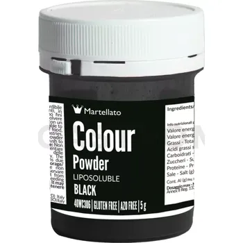 Výroba svíčky Práškové barvivo rozpustné v tucích 5 g - černé | MARTELLATO, Colour powder