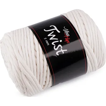 Příze Bavlněná pletací příze Twist macrame 500 g rozčesávací
