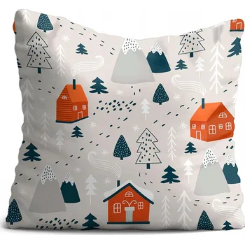 Povlak na dekorativní polštářek Povlak na polštářek Vánoční motiv Jasiek Potisk Vzor