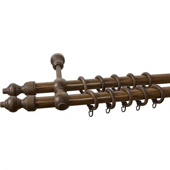 Garnýž Garnýžový set dvojitý, délka: 2 m, ø 28 mm, ořech