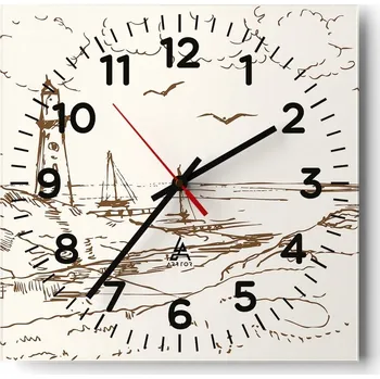 Hodiny Nástěnné hodiny do obýváku 40x40 Grafika Bezhluké hodiny na skle Tiché