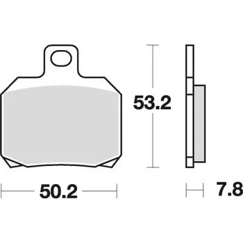 Brzdová destička brzdové destičky, BRAKING (semi-metalická směs SM1) 2 ks v balení M501-162