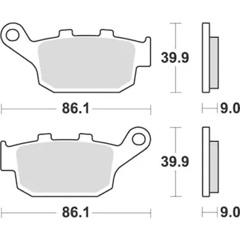Brzdová destička brzdové destičky, BRAKING (sintrová směs CM56) 2 ks v balení M501-289