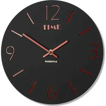 Hodiny Flexistyle Nástěnné hodiny SLIM černý mat