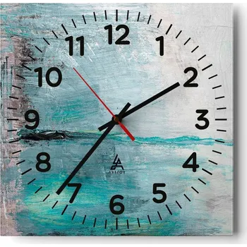 Hodiny Nástěnné hodiny do obýváku 40x40 Abstrakce Tiché hodiny Skleněné hodiny Bez hlučnosti