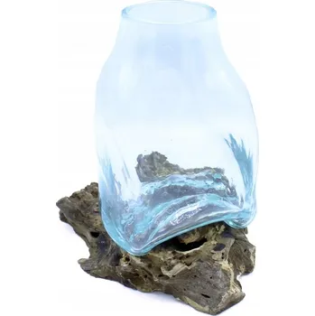 Váza Sklo Vlité do Dřeva – Velká Váza, sklo vlitá do dřeva