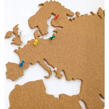 Obraz Korková mapa světa 3D 80x150 cm - korková mapa světa 7 mm