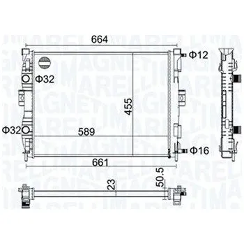 Chladič motoru Chladič, chlazení motoru MAGNETI MARELLI BM1606