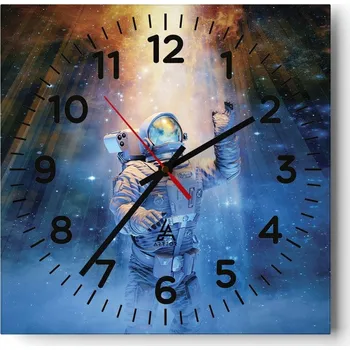 Hodiny Nástěnné hodiny do obýváku 40x40 Abstrakce Tiché hodiny Skleněné hodiny Bez hlučnosti