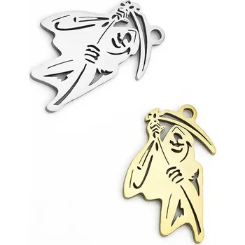 Materiál na výrobu šperku Leštěný přívěsek Smrtky 20mm - 1Ks - Nerez RL