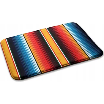 Koberec Měkký Protiskluzový Koberec Běhoun do Ložnice Barevné Svislé Pruhy