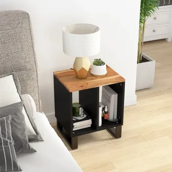 Obývací pokoj vidaXL Odkládací stolek 40 x 31 x 46 cm masivní akácie a kompozit